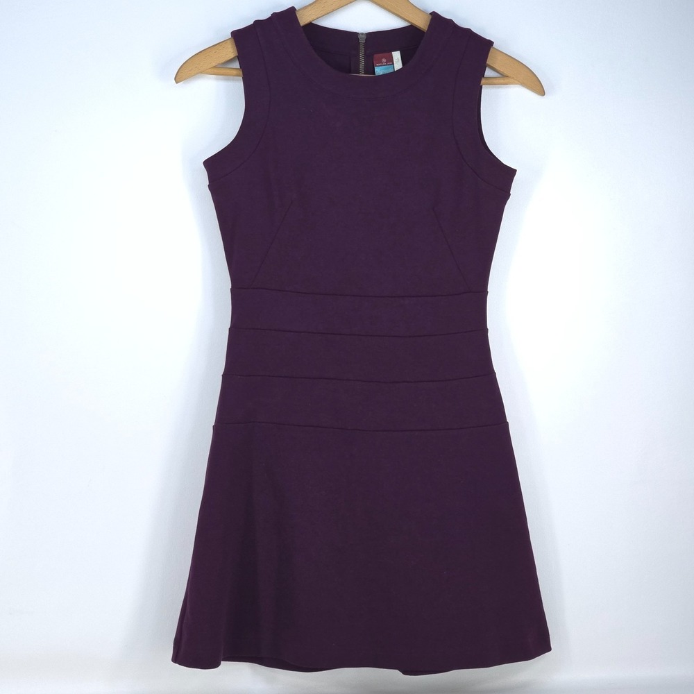 Matilda Jane Fit & Flare Ava Dress Women Small Sleeveless Pintuck Preppy Unicorn